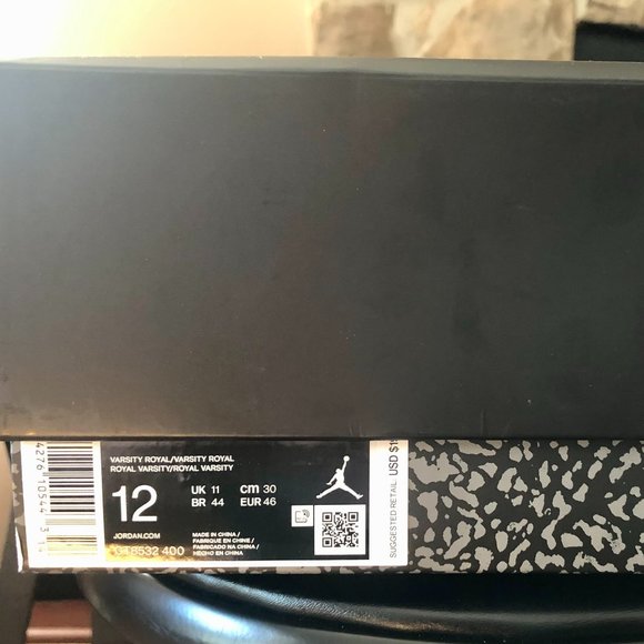 Jordan 3 Retro Varsity Royal Cement Deadstock - Picture 6 of 6